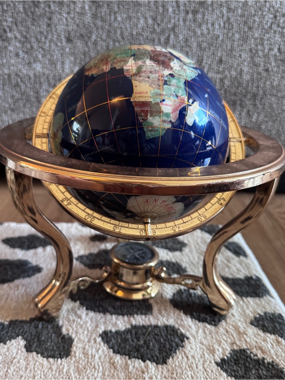 Gemstone Tabletop Globe- with compass